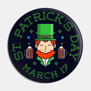 happy st patricks day shamrock leprechaun Pin