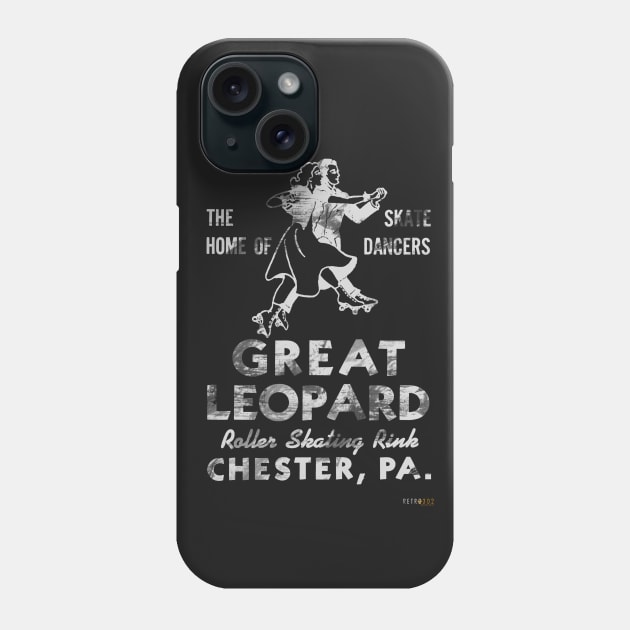 The Great Leopard Roller Skating Rink! Phone Case by Retro302