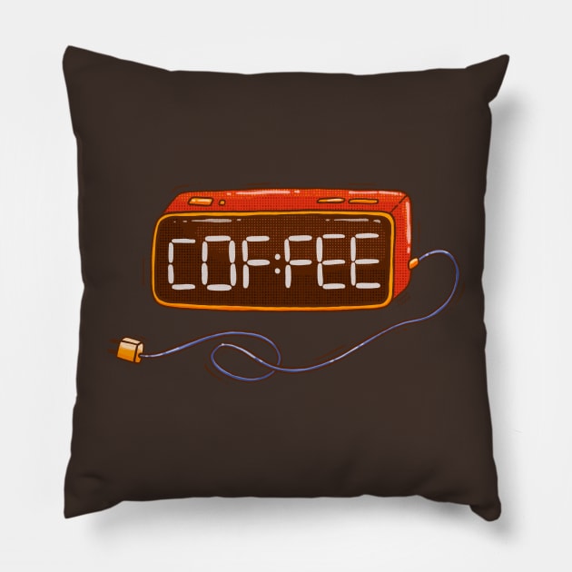 COF:FEE o'clock Pillow by Tania Tania