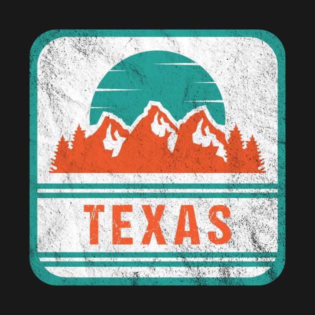 Retro Vintage Texas USA Mountain Gift for Men by JKFDesigns