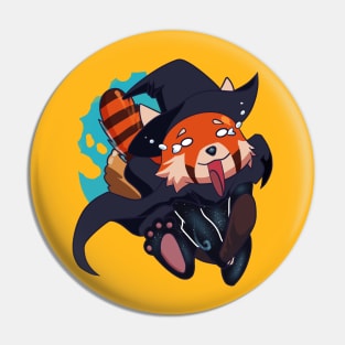 How Do You Stop This Thing!? - Red Panda Witch Pin