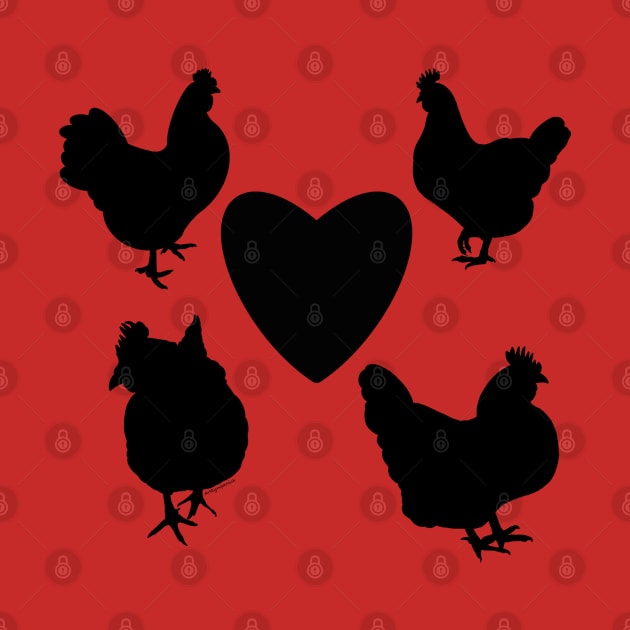 Chicken silhouette by Artbymparrish