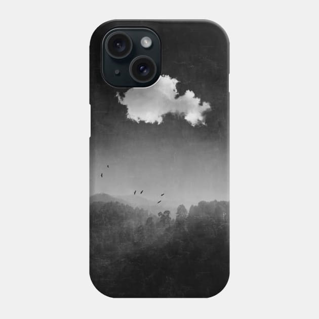 Bright Cloud Over Dark Woodlands Phone Case by DyrkWyst