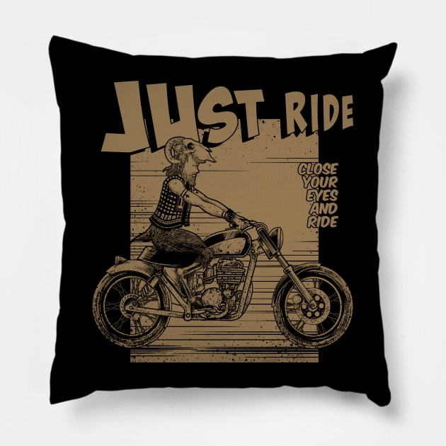 Just Ride Pillow by akawork280