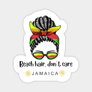 Beach Hair Don't Care Jamaica Magnet