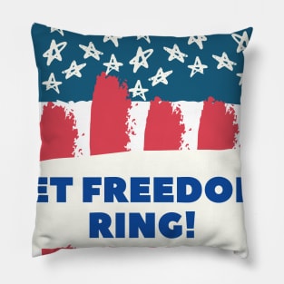 LET FREEDOOM RING! USA Flag Shirt, chemise vintage du 4 juillet, t-shirt du 4 juillet, 4 juillet usa, 4 juillet drapeau, 4 juillet vacances, 4 juillet garçons Pillow