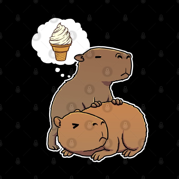 Capybara hungry for Vanilla Ice Cream Cone by capydays