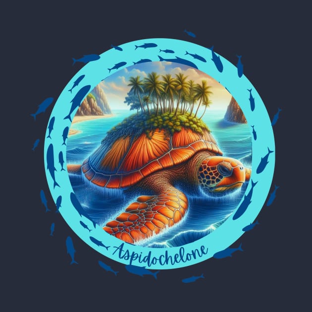 Aspidochelone, the Mythical Sea Turtle Island by Hecate Pim