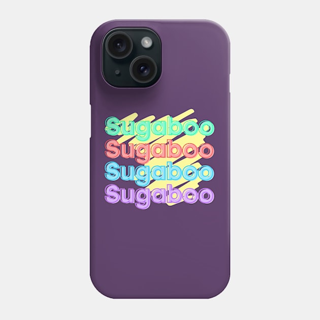 Sugaboo Extravaganza – Colorful and Aesthetic Repeat Typography Phone Case by Tecnofa