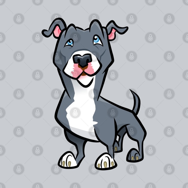 Blue Pit Bull by binarygod