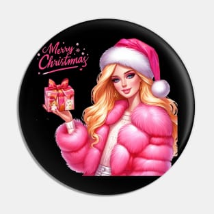 Christmas Barbie Pin