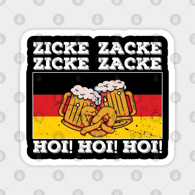 Zicke Zacke Hoi Oktoberfest German Flag Party Magnet by Daytone