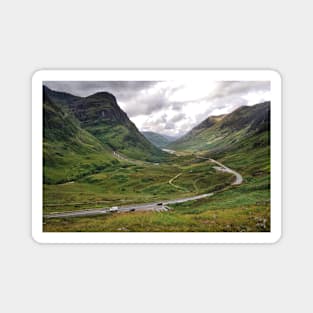 The A82 road through Glencoe, Highlands of Scotland Magnet