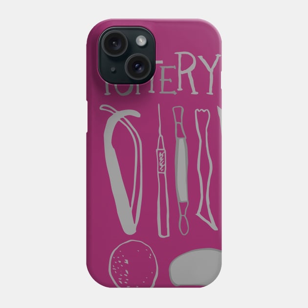 Pottery Tools Kit Phone Case by Teequeque