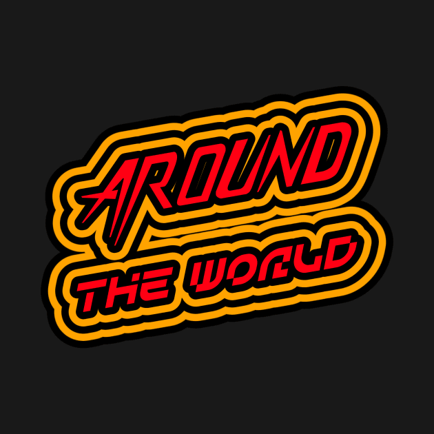 Around The world by Vintage Oldschool Apparel 