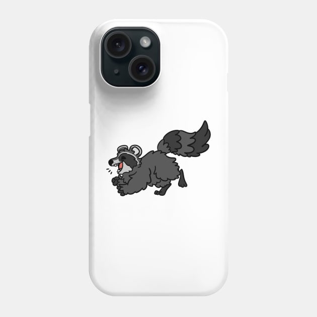 Happy Raccoon Phone Case by KowTownArt