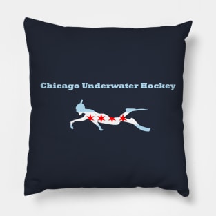 Chicago UWH Swimmer Logo Pillow