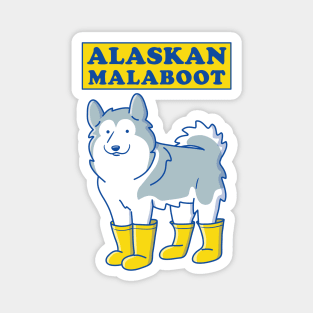 Alaskan Malamute wearing boots Magnet