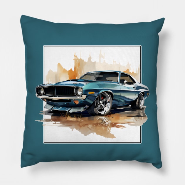 Camaro Muscle Car Pillow by Wilcox PhotoArt