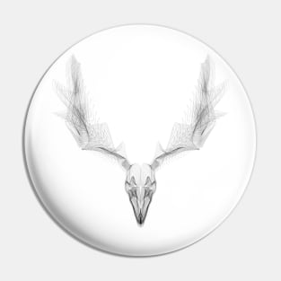 Wireframe Deer - Black Pin