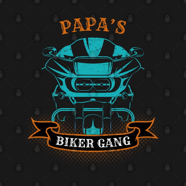 Papa's Biker Gang Father's Day by DwiRetnoArt99