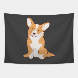 corgi dog illustration Tapestry