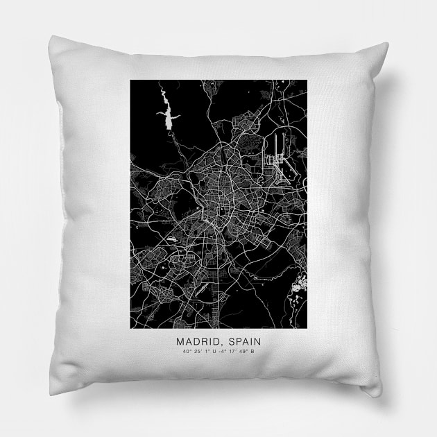 madrid wall decor poster Pillow by Genetics art