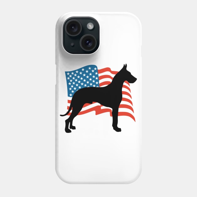 Great Dane USA America - Dog Lover Dogs Phone Case by fromherotozero