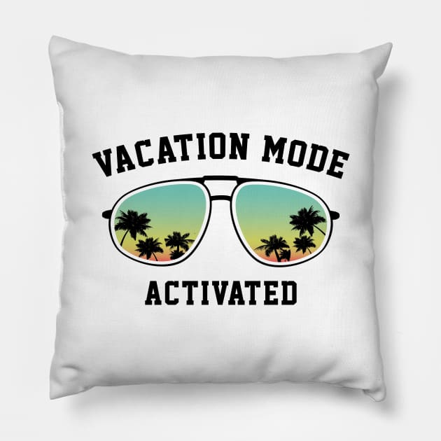 Vacation Mode Activated Pillow by LuckyFoxDesigns