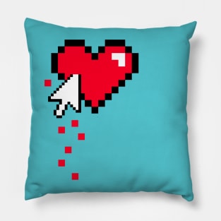 Wounded Pixel Heart Pillow