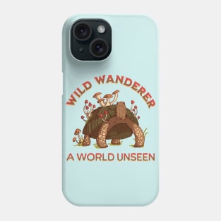 Wild Wanderer - A World Unseen - Turtle and Mushrooms Phone Case