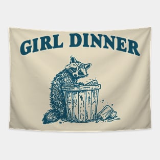 Girl Dinner, Raccoon T Shirt, Weird T Shirt, Meme T Shirt, Trash Panda T Shirt, Unisex Tapestry