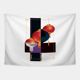 Bright Chinese lanterns Tapestry