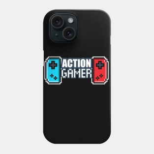 Action Gamer - 8-bit Retro Pixel Classic Nostalgia Video Games Phone Case