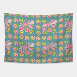 Raspberry Boom Seamless Surface Pattern Design Tapestry