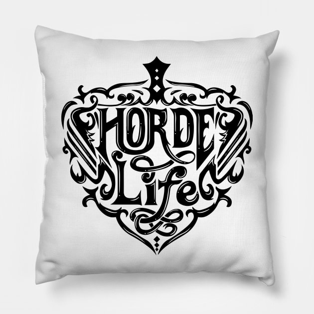 HORDE LIFE T-shirt Pillow by Abuewaida 