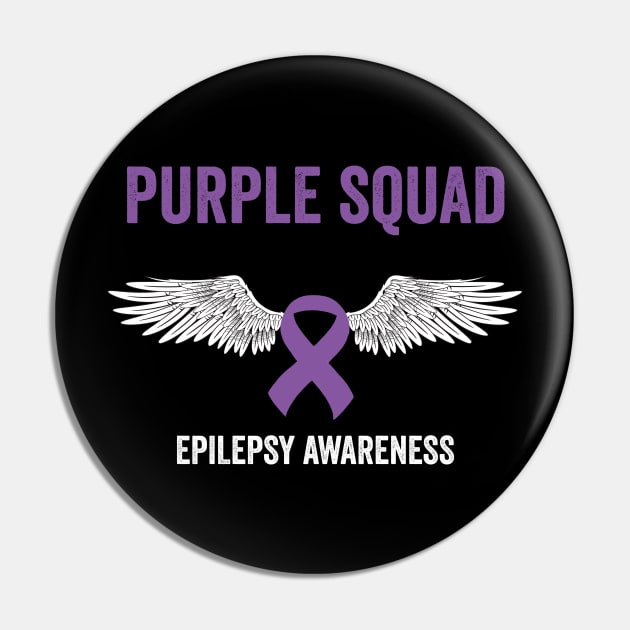 purple squad epilepsy awareness month - flying purple ribbon epilepsy support Pin by Merchpasha1