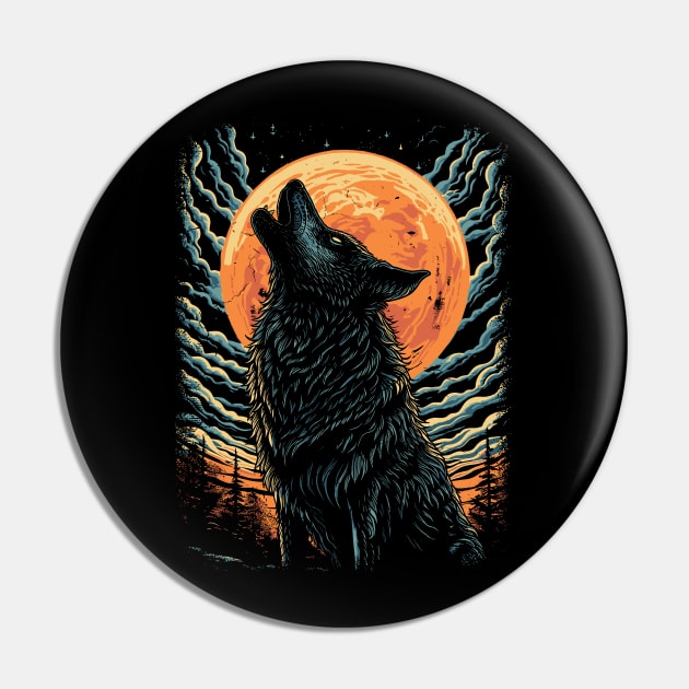 Howling wolf at the moon Pin by Yopi