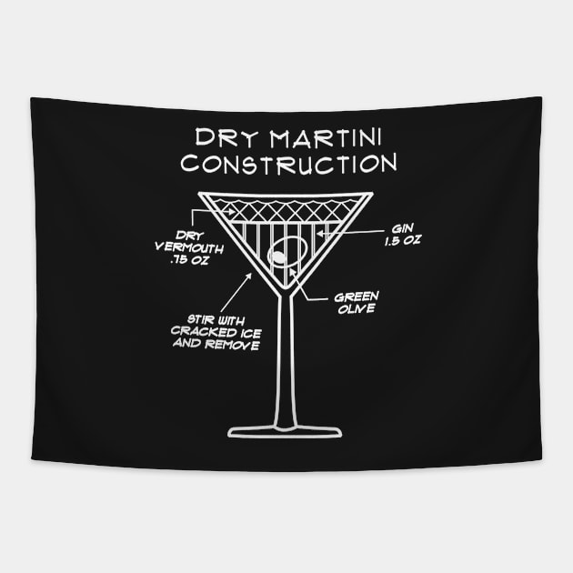 Dry Martini Construction Tapestry by brotherjeb