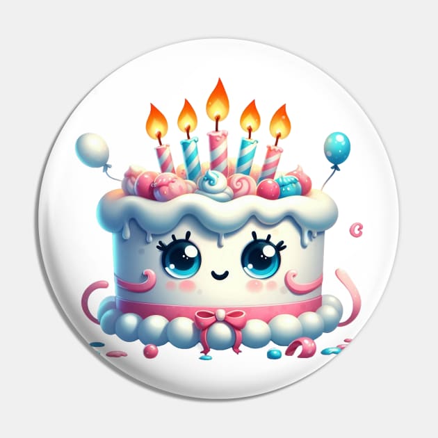 Cute Birthday Cake Pin by Dmytro