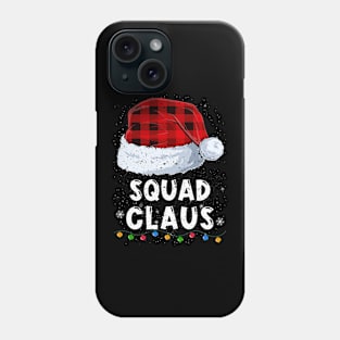 Squad Claus Red Plaid Christmas Santa Family Matching Pajama Phone Case