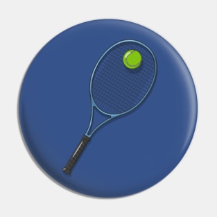 Tennis Racket and Ball Pin