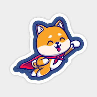 Cute Shiba Inu Dog Super Flying Cartoon Magnet