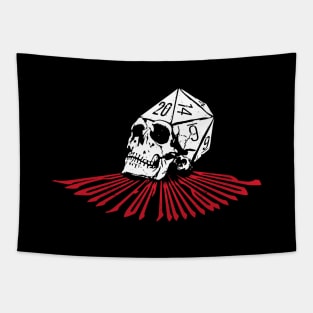 Roll for Initiative DnD Dice Skull Tapestry