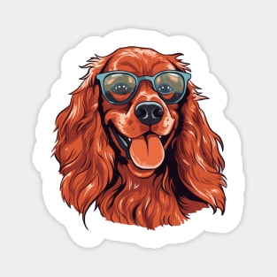 Summer dog in sunglasses, summer Magnet