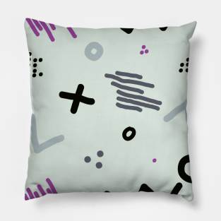 Modern hand draw colorful abstract seamless pattern Pillow