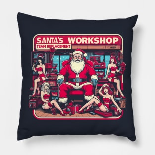 Santa's Workshop Team Replacement Pillow