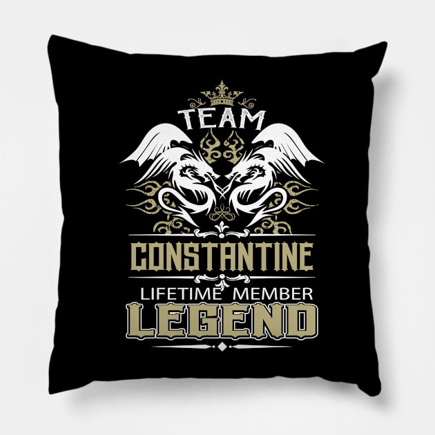 Constantine Name T Shirt -  Team Constantine Lifetime Member Legend Name Gift Item Tee Pillow by yalytkinyq