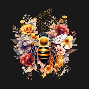 floral honey bee T-Shirt