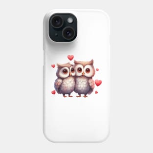 Valentine Owl Couple Phone Case